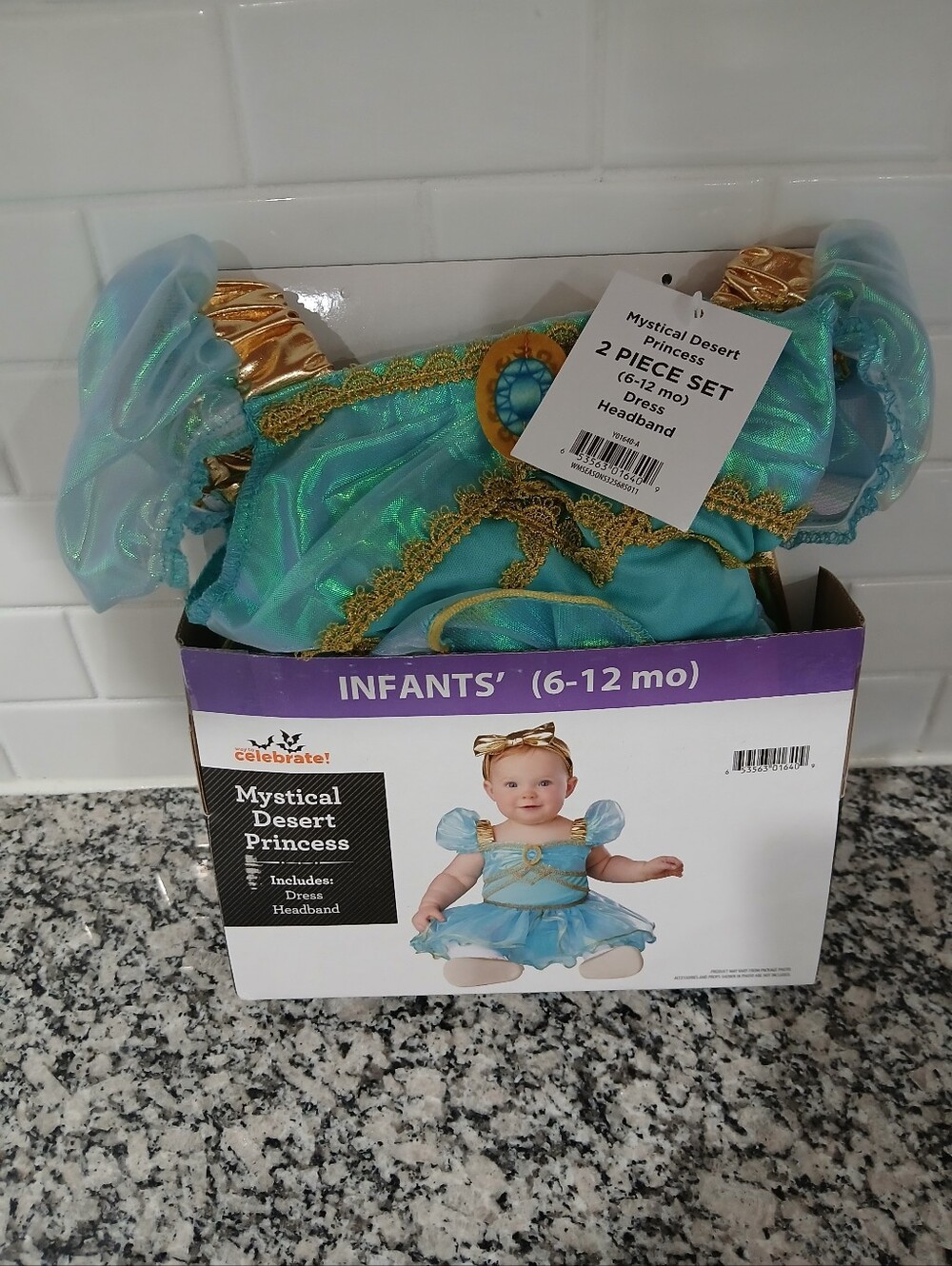 Mystical Desert Princess Infant Costume - Teal & Gold (6-12 mo)